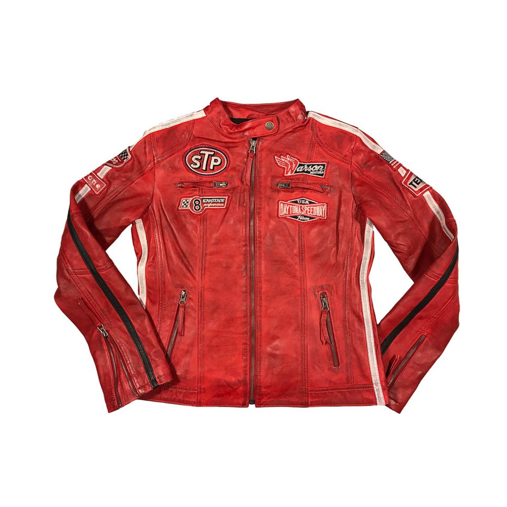 Daytona Leather Red Woman - Jacket - Warson Motors