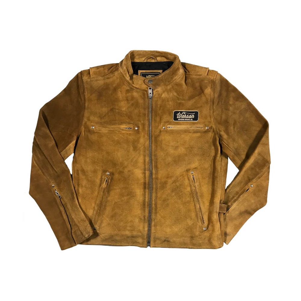 Easy Rider Jacket Tan Goat Suede Leather - Jacket - Warson Motors