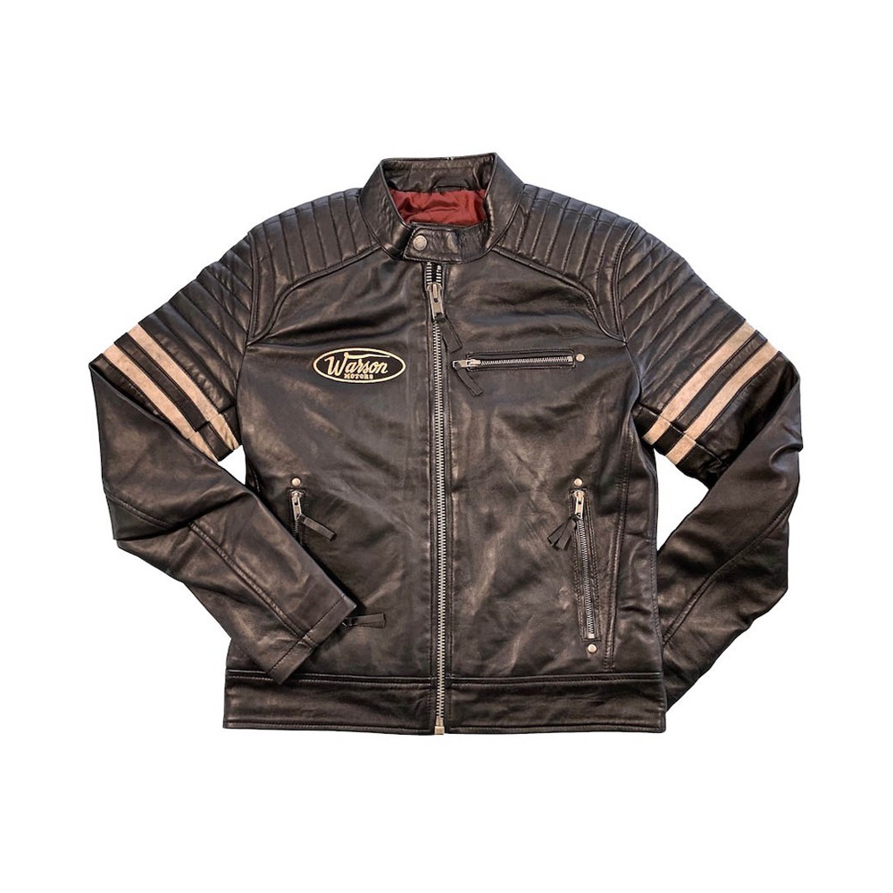 Bonneville leather Jacket black - Jacket - Men - Warson Motors