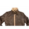 Winter aviator leather jacket brown