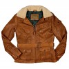 Lady Explorer leather jacket cognac