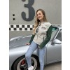 Gran Turismo leather jacket white/green women