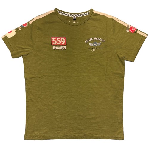 Maglietta Uomo Simson Scooter – 100% Cotone, T-shirt Verde Bottiglia Taglia S