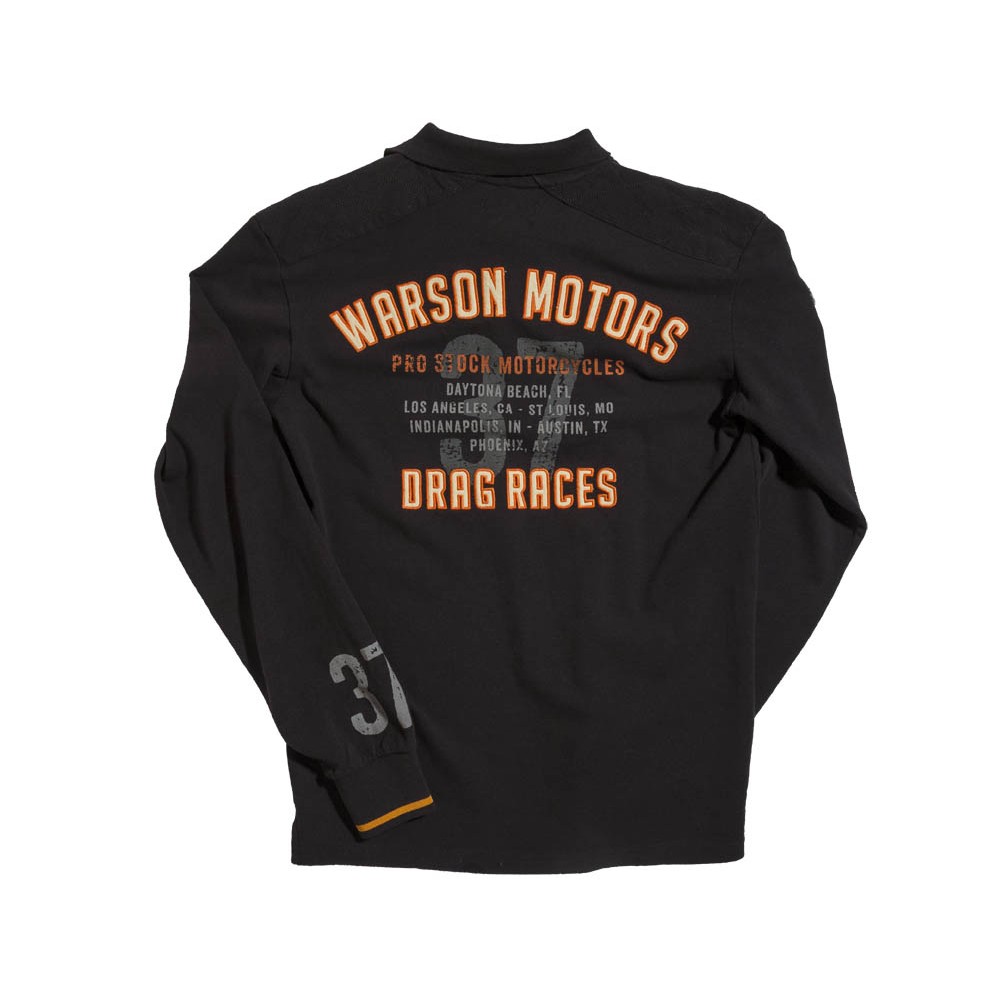 Polo Drag Race Long Sleeve Black Men - Polos - Men - Warson Motors