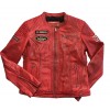 Grand Prix Leather Woman Jacket Red