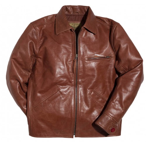 Golden Racer Leather Brown Jacket
