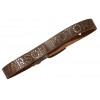 Belt Suede Square Brun Crackle