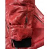 Biker Down Jacket Sheep Red Women