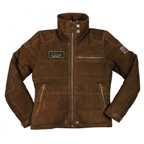 Biker Down Jacket Goat Brown 