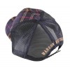 Flannel check cap blue