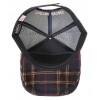 Flannel check cap blue